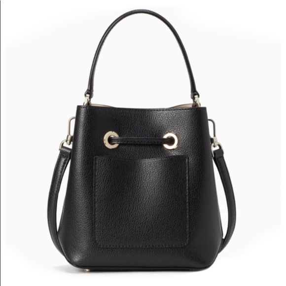 ♠️Kate Spade Eva Small Bucket Crossbody Bag Black NWT - Picture 3 of 10